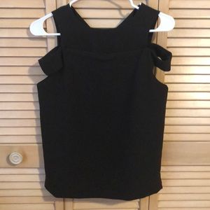 Black off the shoulder shirt